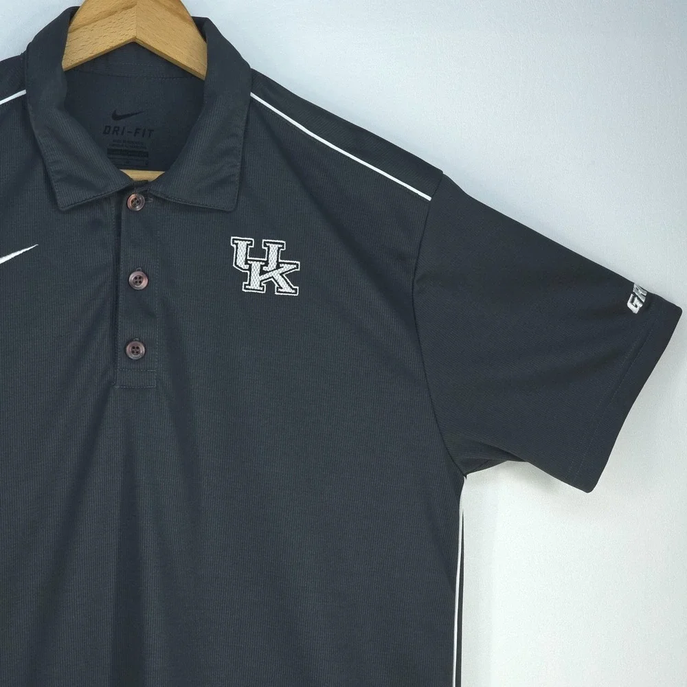 Nike Kentucky Wildcats Dri-Fit Polo Shirt Men‎ Medium UK Performance GRC Logo